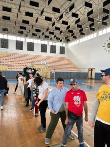 Clientes do CAARPD fazem atividades desportivas no pavilhão gimnodesportivo de Poiares