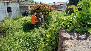 Clientes do CAARPD fazem atividades ao ar livre na horta