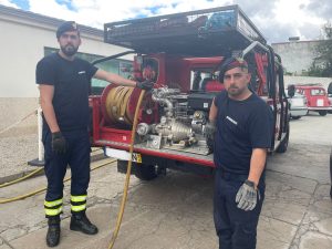 Clientes do CAARPD em atividade no quartel dos bombeiros voluntários de Murça