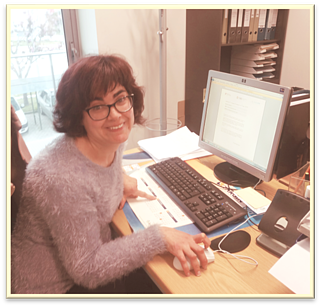 Ana Teresa Félix no local de trabalho