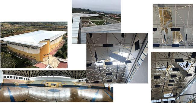 Trabalhos de reparação do pavilhão gimnodesportivo da A2000
