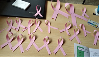 Laços cor de rosa