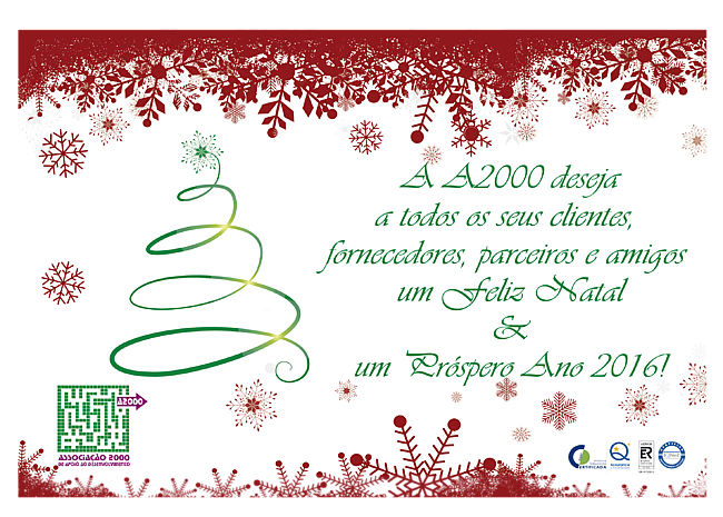 Cartaz de boas festas da A2000