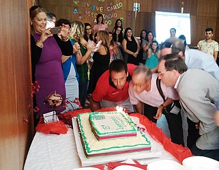 Clientes e técnicos da A2000 celebram aniversário com representantes das entidades locais