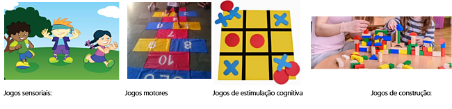 Imagens de vários tipos de jogos