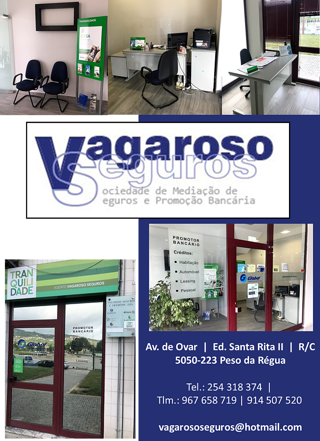 Maquete Vagaroso Seguros - Sociedade de Mediação de Seguros e Promoção Bancária