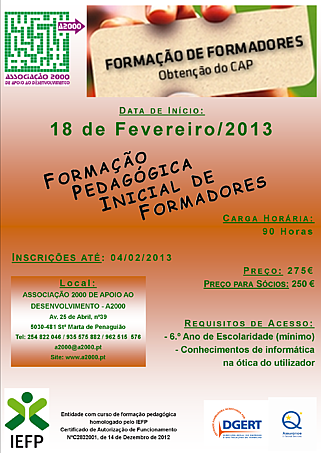Cartaz de divulgação da formação
