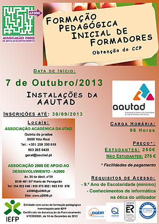 Cartaz de divulgação da formação
