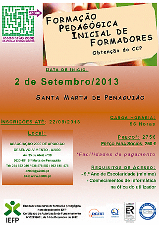 Cartaz de divulgação da formação