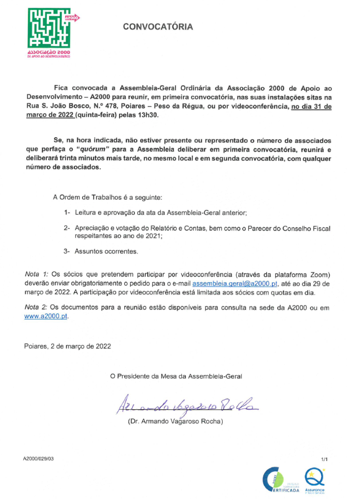 CONVOCATÓRIA
