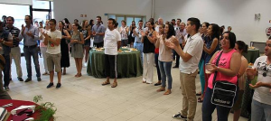 Aniversário Comemoração Santa Marta de Penaguião - Participantes cantam os parabéns