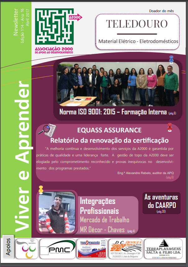 Capa Newsletter Abril 2017