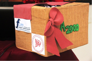 Presente em sorteio no almoço de Natal