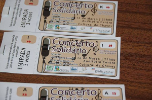 Bilhetes do Concerto Solidário em Chaves