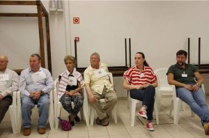 Participantes do Encontro Convívio de Boccia Sénior convivem durante evento