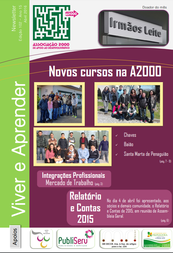 Capa Newsletter Abril 2016