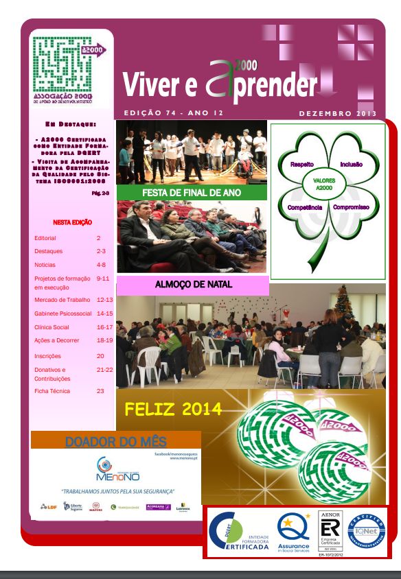 Capa Newsletter Dezembro 2013