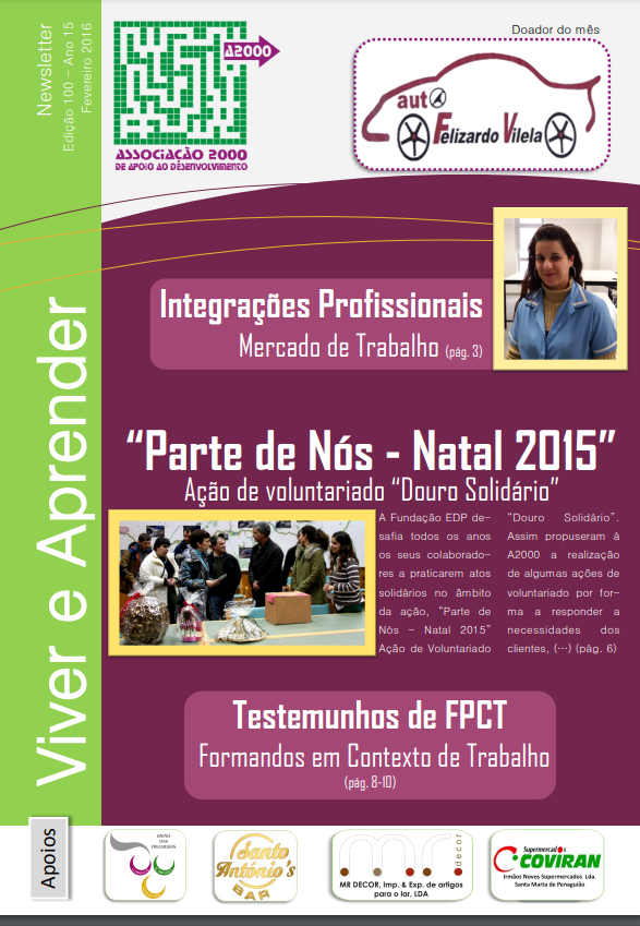 Capa Newsletter Fevereiro 2016