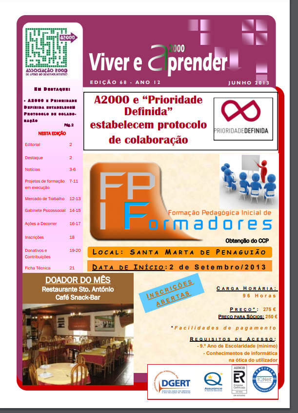 Capa Newsletter Junho 2013