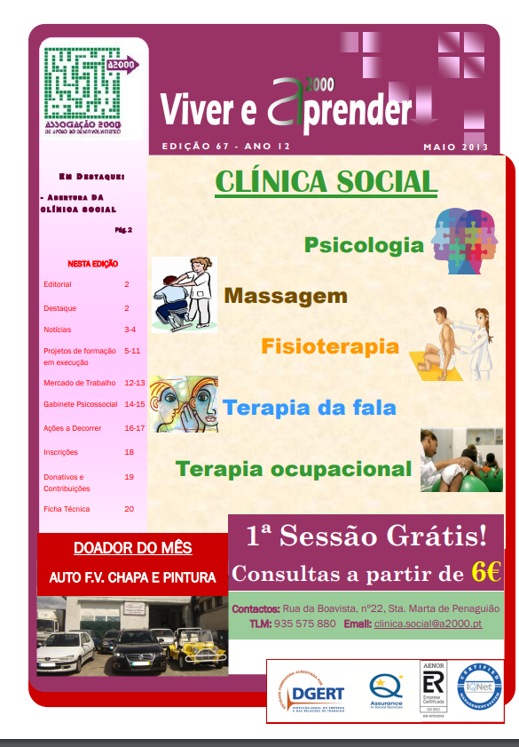 Capa Newsletter Maio 2013
