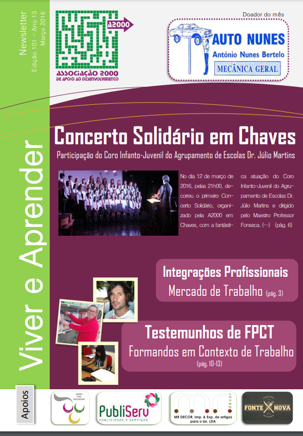 Capa Newsletter Março 2016