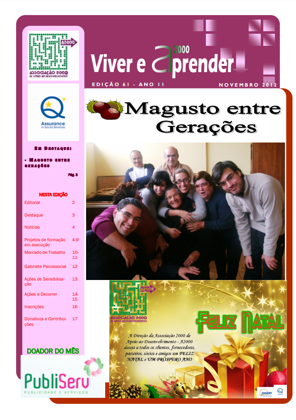 Capa Newsletter Novembro 2012
