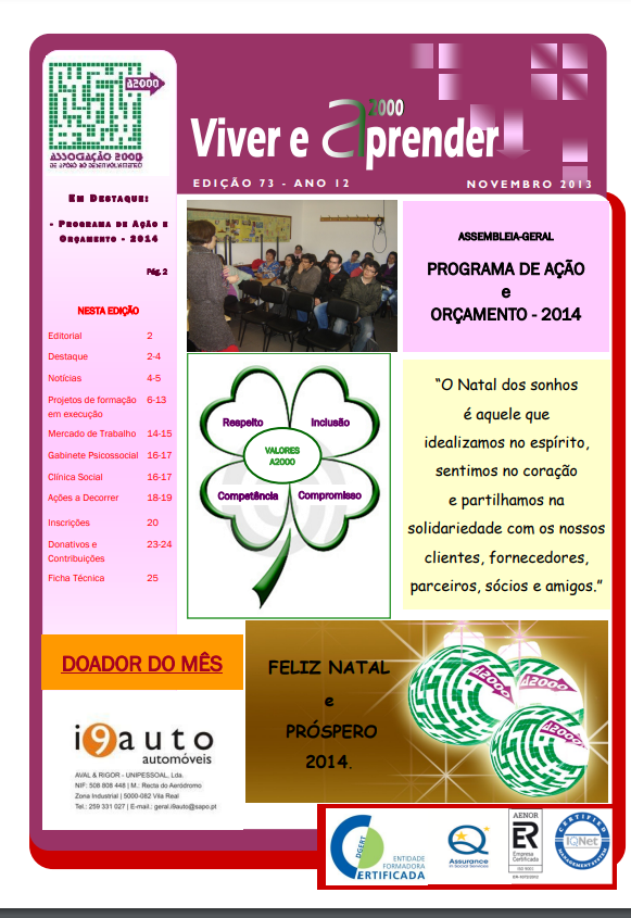 Capa Newsletter Novembro 2013