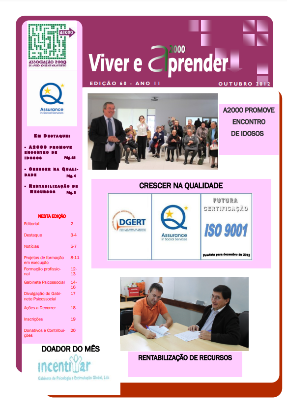 Capa Newsletter Outubro 2012