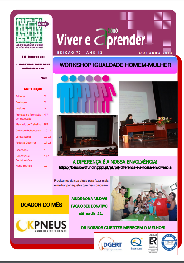 Capa Newsletter Outubro 2013